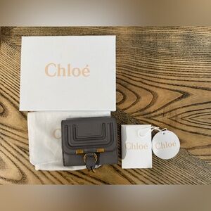 Chloe Marcie Square Wallet Cashmere Grey